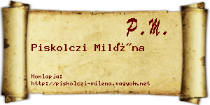 Piskolczi Miléna névjegykártya